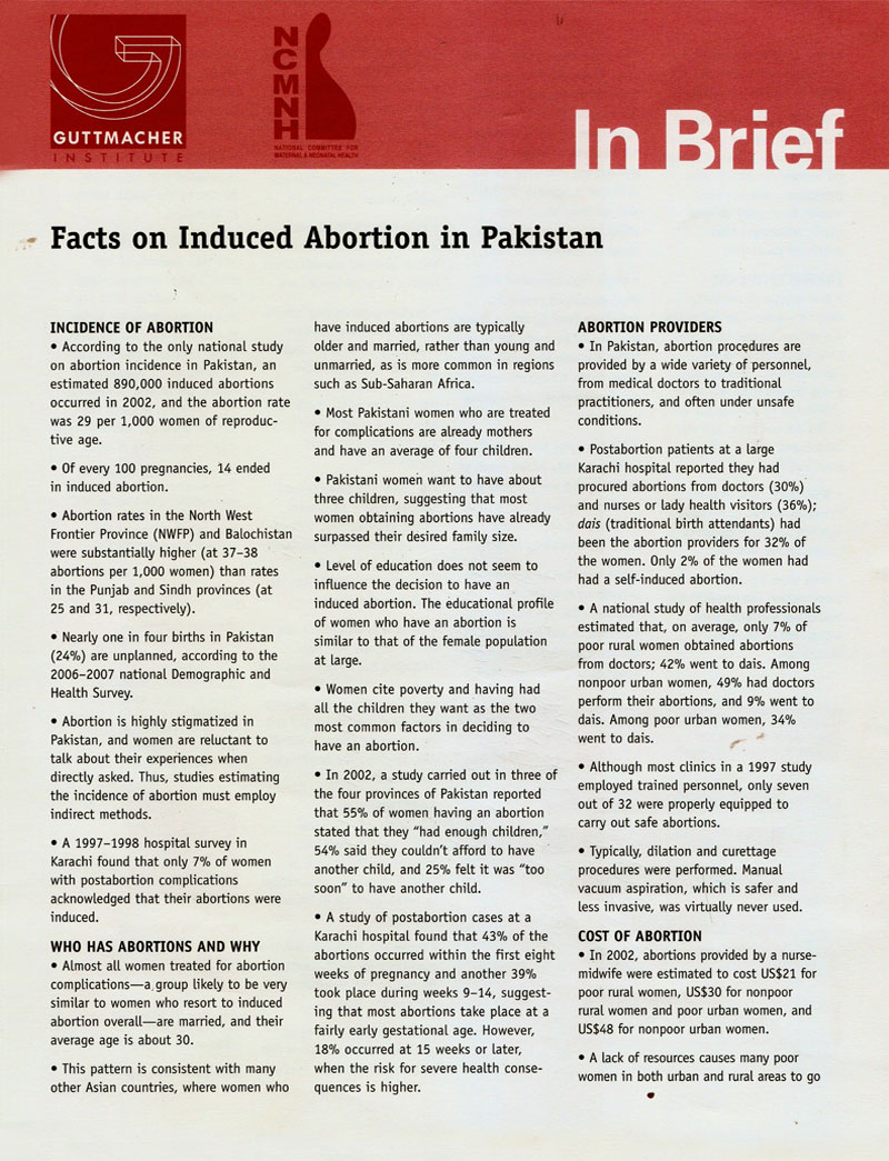 Abortion In Pakistan In English