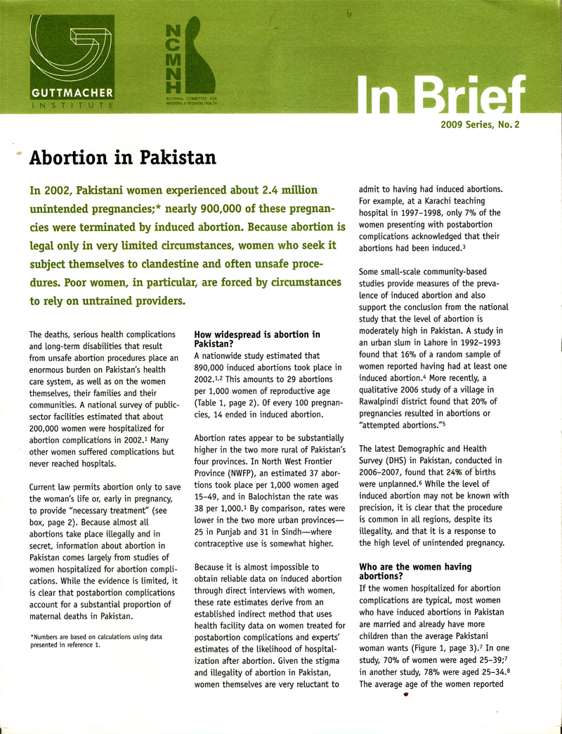 Abortion In Pakistan In English