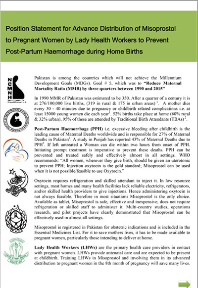 Post Partum Haemorrhage during Home Births